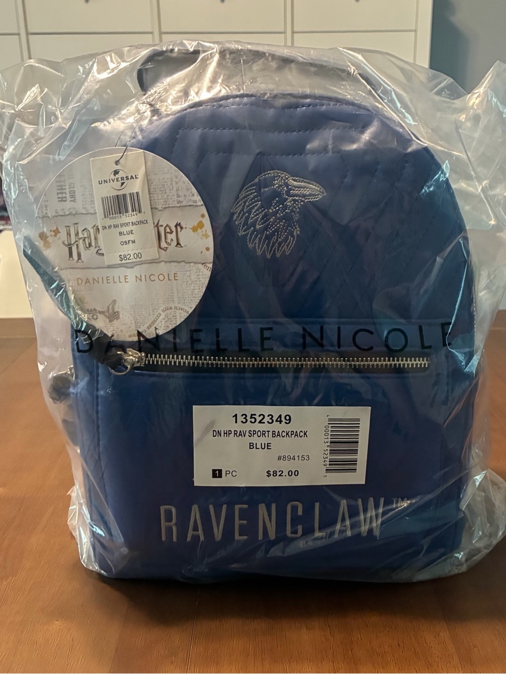 NWT Danielle Nicole Harry Potter Ravenclaw House Sport Quilted Mini Backpack